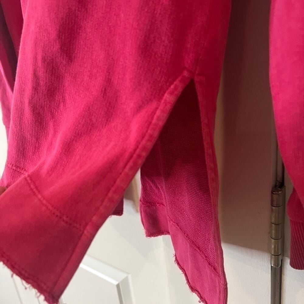 ANTHROPOLOGIE Pilcro Split Hem Tunic Pink Sweatshirt Pullover | S‌‌mall - Picture 8 of 13